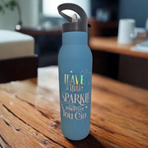 Thermosfles met vinylsticker